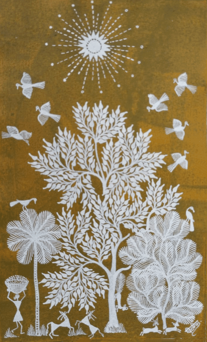 Buy Nature's Harmony In Warli By Dilip Bahotha