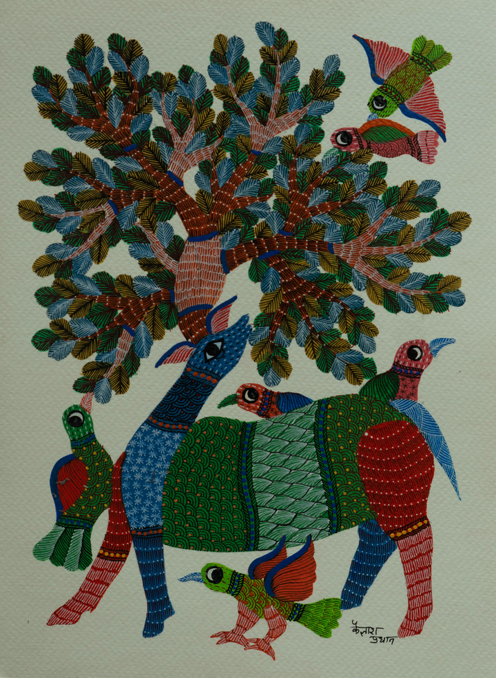 Nature in Harmony in Gond by Kailash Pradhan Thumbnail