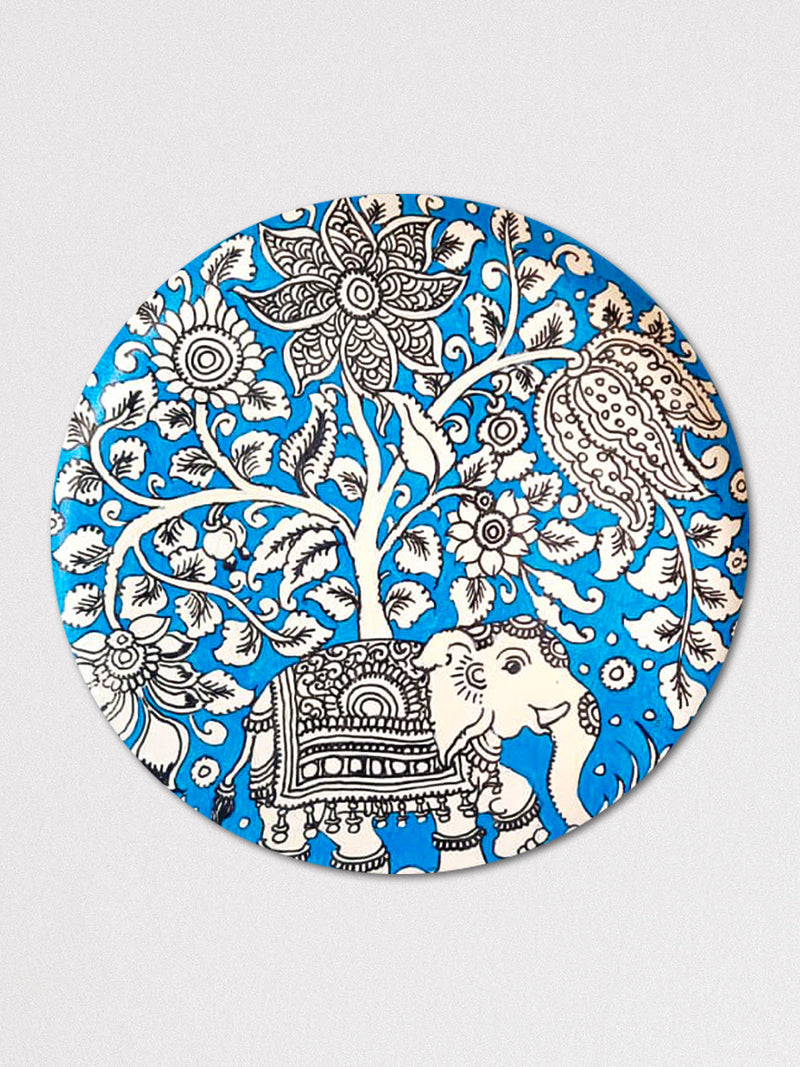 Nature's Nuances in Sudheer's Kalamkari Plates for sale