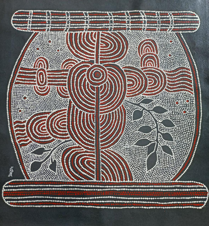 Naure's Abstract in Bhil Painting by Bhuri Bai Thumbnail