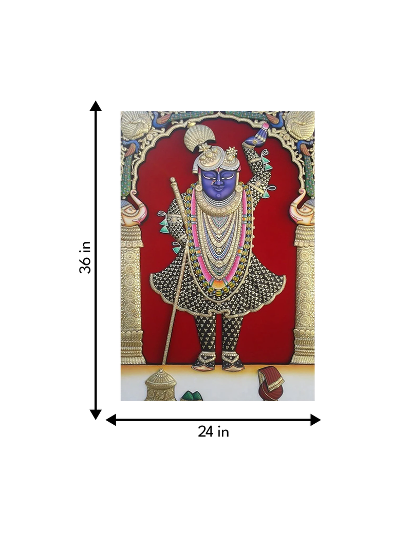 Opulent Reflection of Shrinathji: Pichwai Painting by Jayesh Sharma
