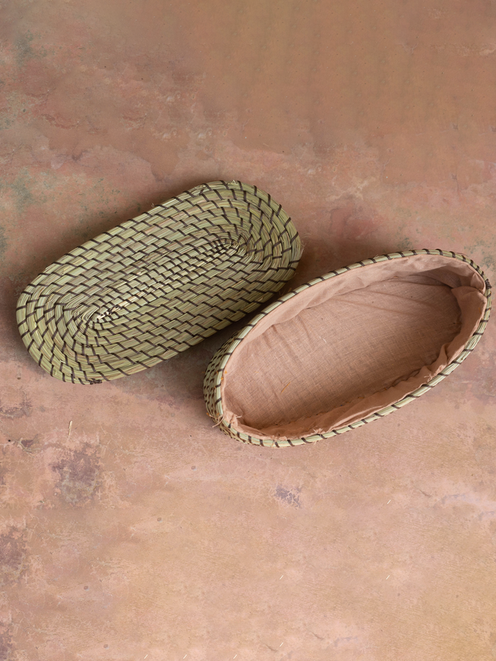 Oval Box in Sabai Grasswork by Gouri Mohapatra Thumbnail