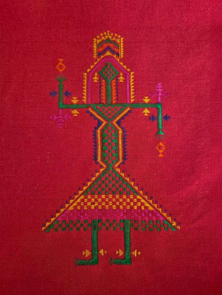 Goddess Lakshmi: The Divine Glory in Soof embroidery  by Dayaben Thumbnail