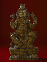 Ganesha: the lord of new beginnings in Wood carving by Shrinivasan