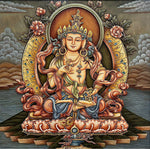 White Tara in Stone Dust painting by Amita Sachdeva