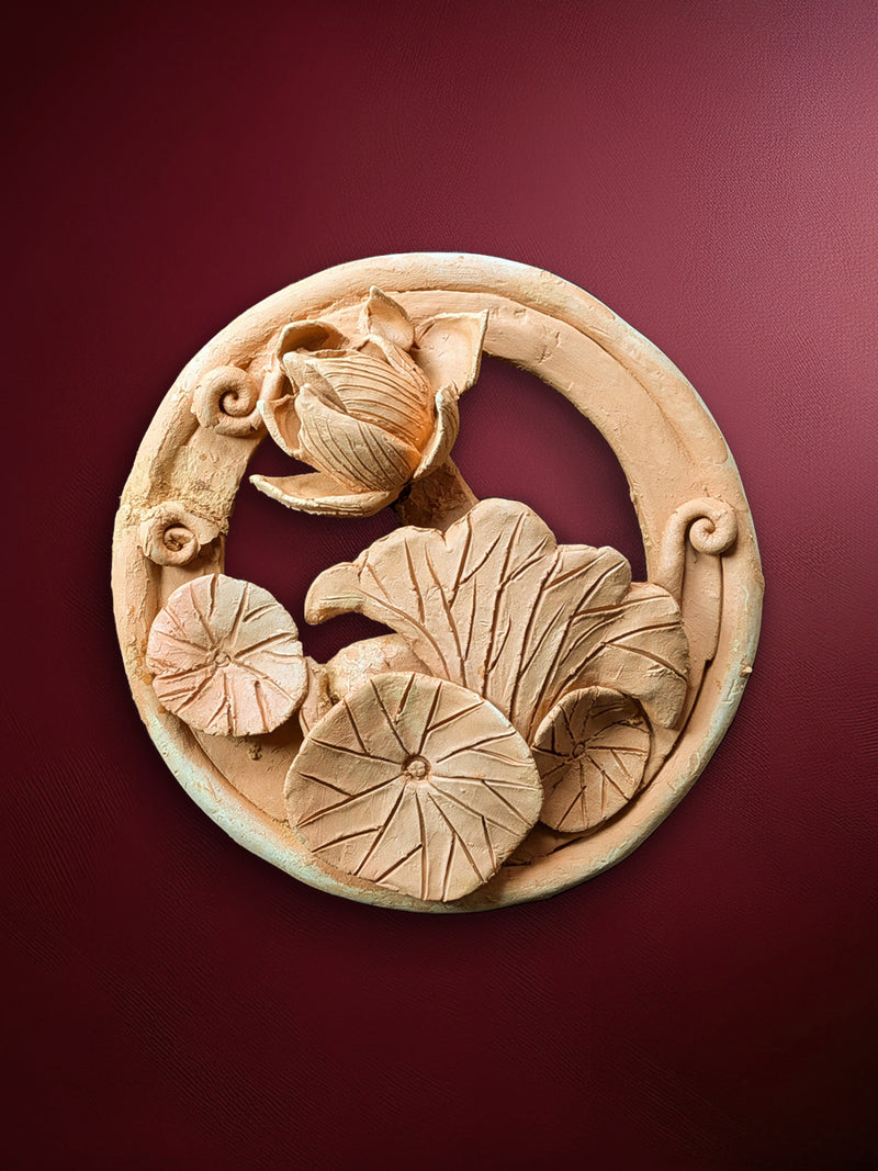 Lotus in Still Bloom in Teracotta by Dolon Kundu