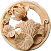 Lotus in Still Bloom in Teracotta by Dolon Kundu