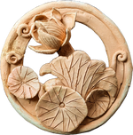 Lotus in Still Bloom in Teracotta by Dolon Kundu