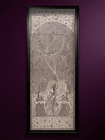 Radha, Krishna, Rukmani Tree of Life in Mata ni Pachedi by Sanjay Chittara