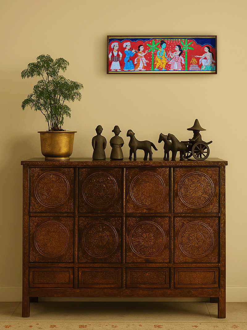 Rama Sita Kalyanam(Marraige) in Manuscript Painting by Sujit Das