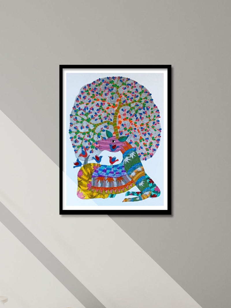 Shop Deer and the Tree in Gond by Sukhiram Maravi