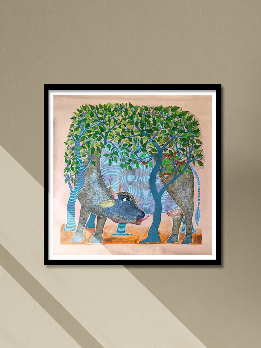 Shop Guardian of the grove in Gond by Sukhiram Maravi