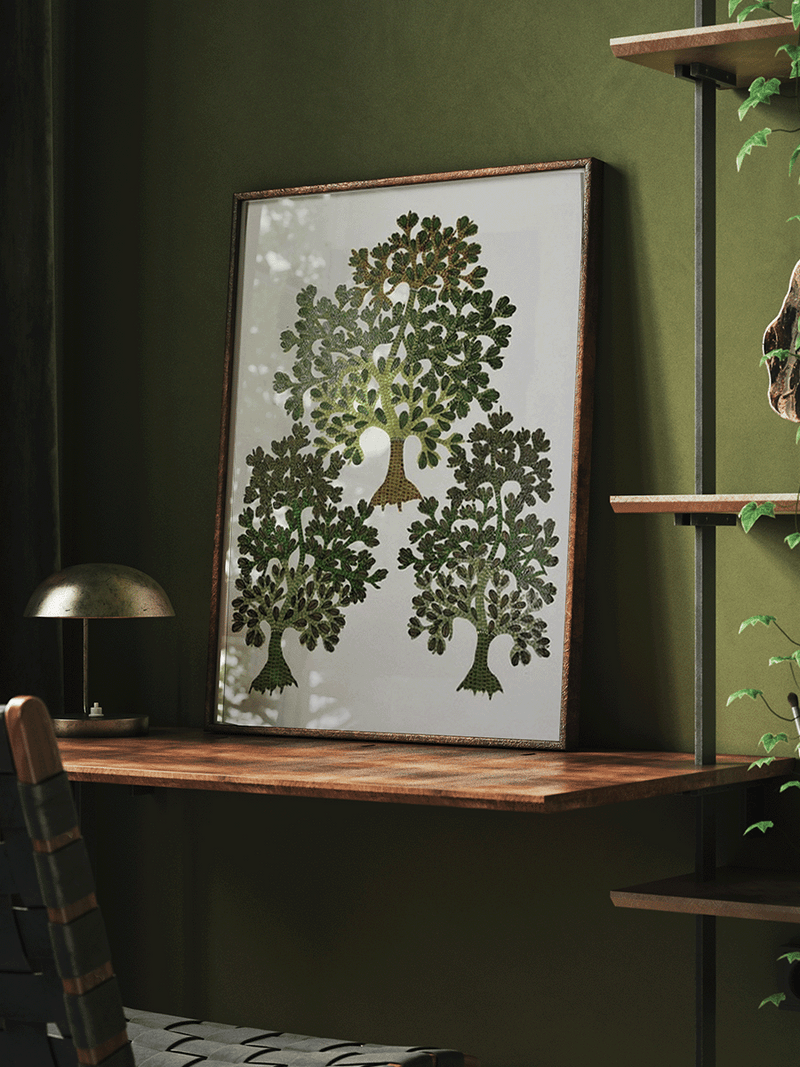 Shade of Palash in Gond by Gareeba Singh Tekam