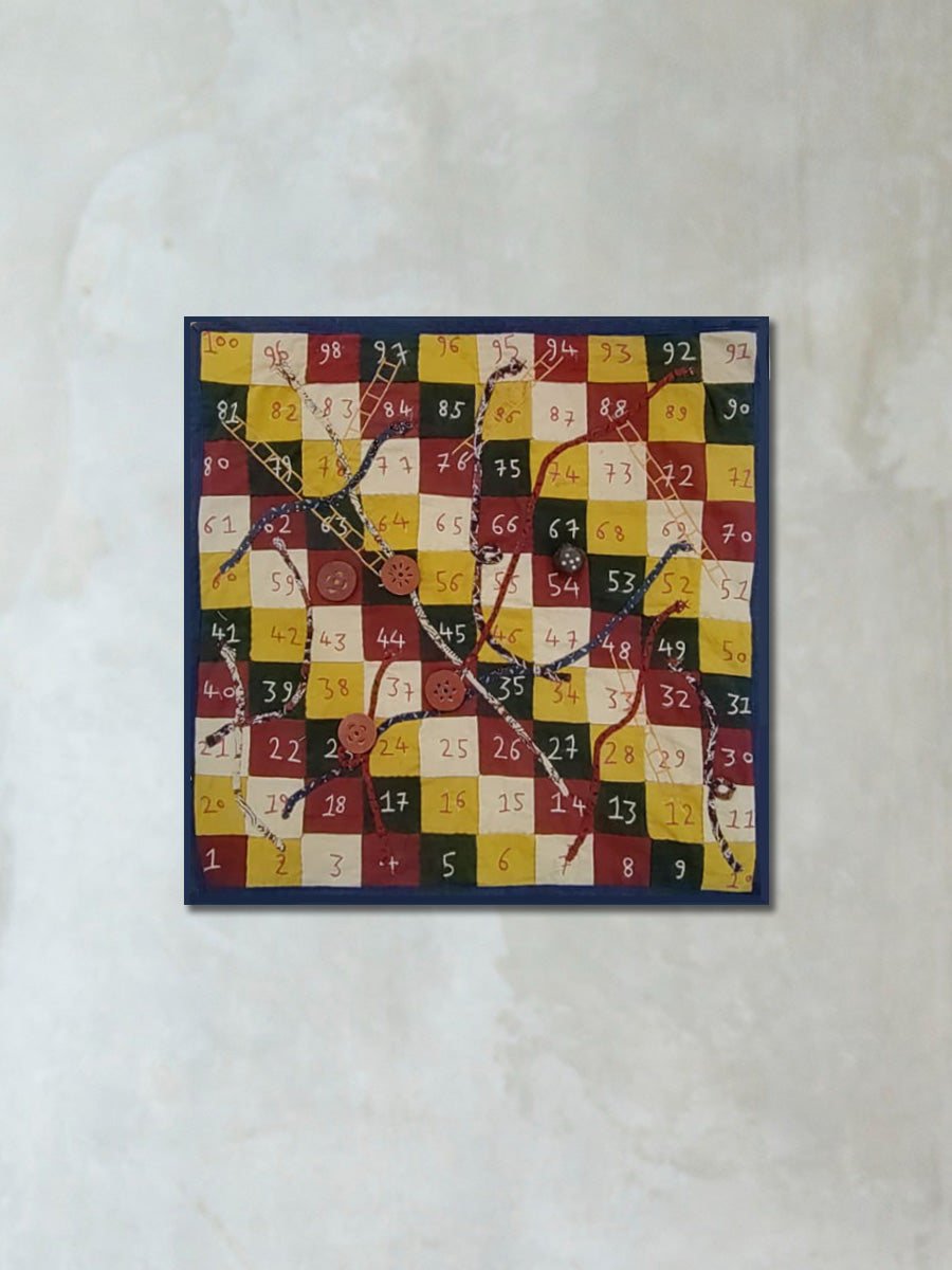 shop Game of Snakes and Ladders in Kutch embroidery by Kala Raksha
