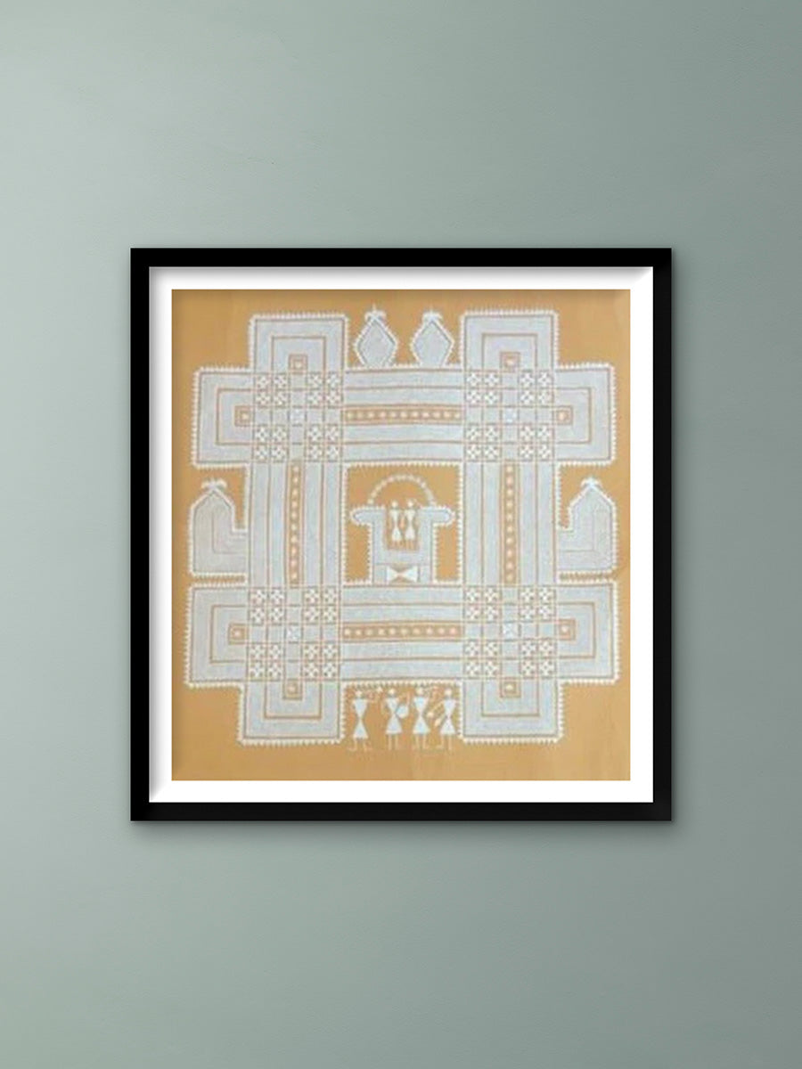 Shop A Marriage Hall in Yellow: Chittara Art by Ishwar Naik
