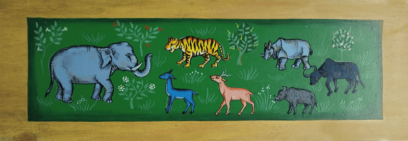 Buy Kaziranga-Kingdom in Assamese Miniature (Gadgayan) 