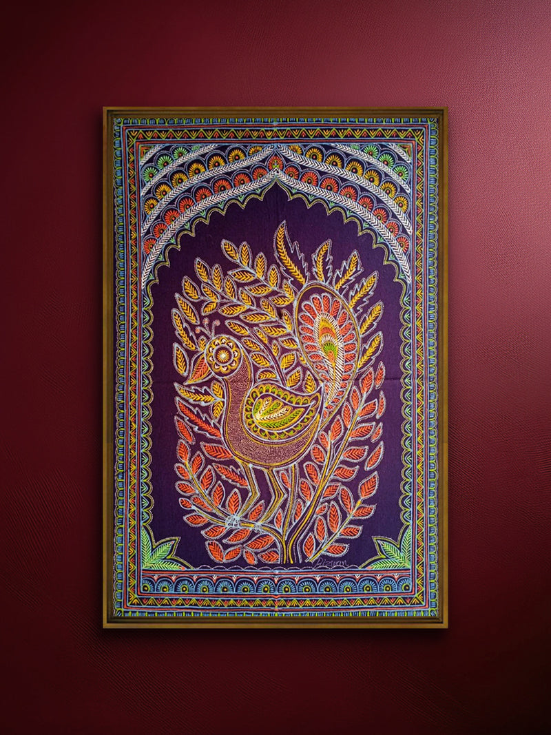 The Peacock Rogan Art by Rizwan Khatri