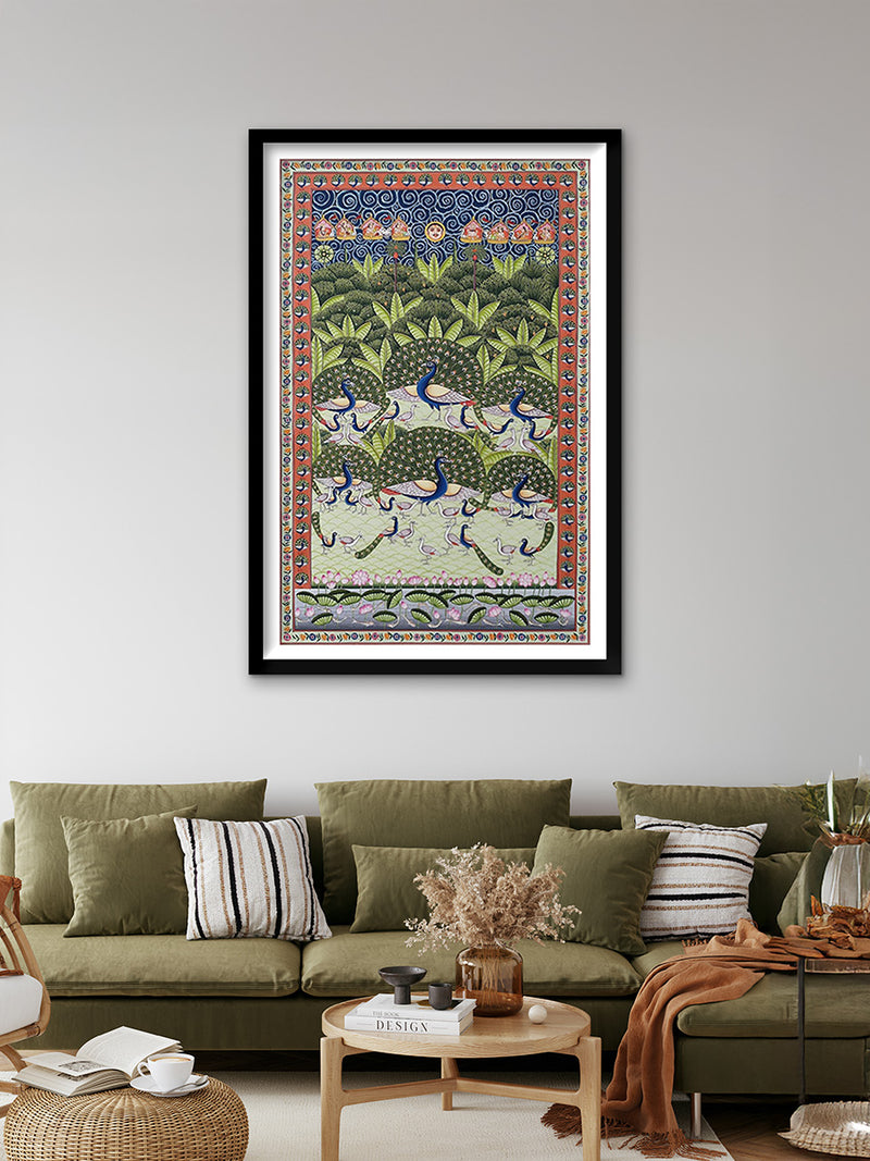 Peacock Raas in Pichwai by Shehzaad Ali Sherani