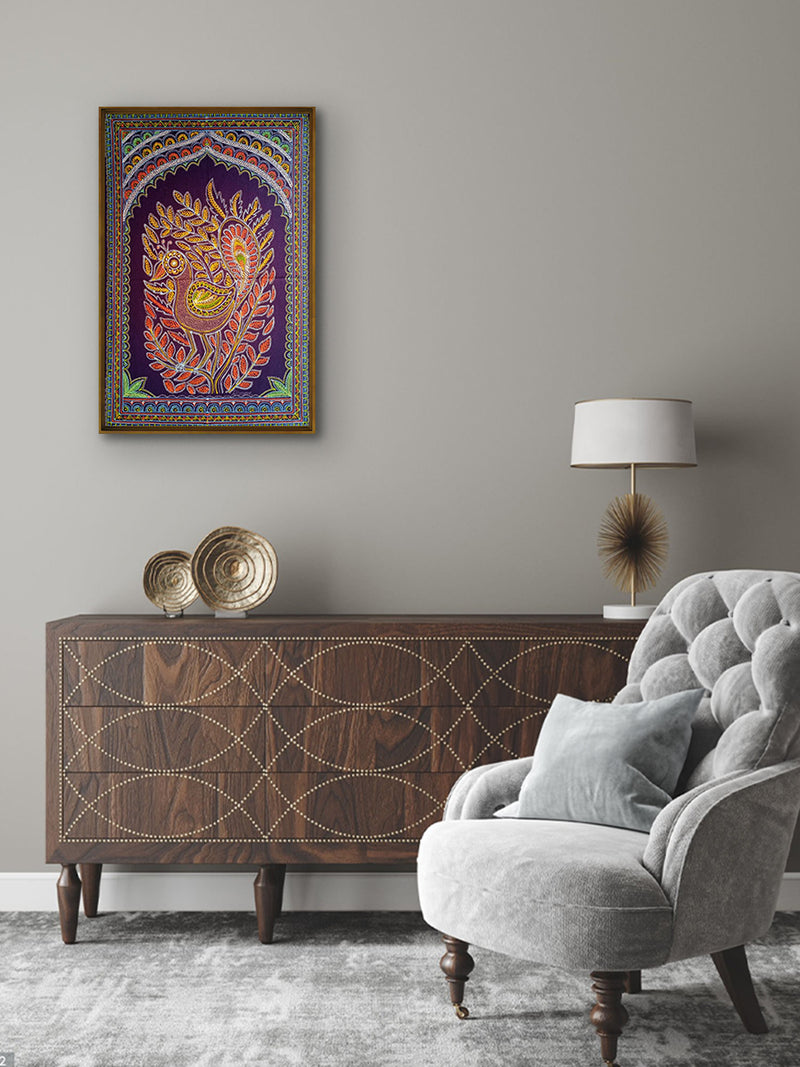 The Peacock Rogan Art by Rizwan Khatri