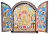 The Divine Family: Lord Shiva's Blessings in Tanjore art by Sheratone Antique Arts