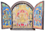 The Divine Family: Lord Shiva's Blessings in Tanjore art by Sheratone Antique Arts