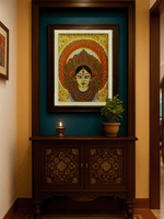 Trinayani: The Goddess Durga in Kerala Mural by Adarsh