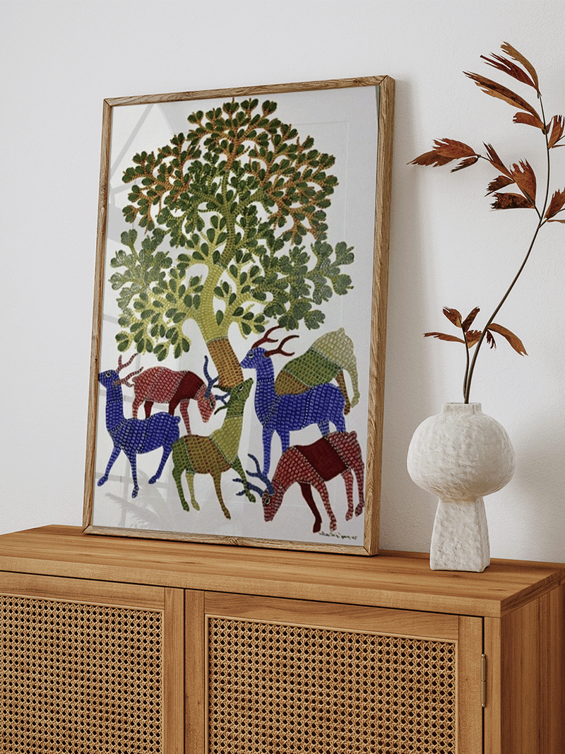 Nature's Spectacles in Gond by Gareeba Singh Tekam
