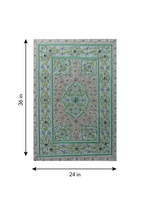 A Tapestry of Silver and Green in Zardozi by Md. Bilal