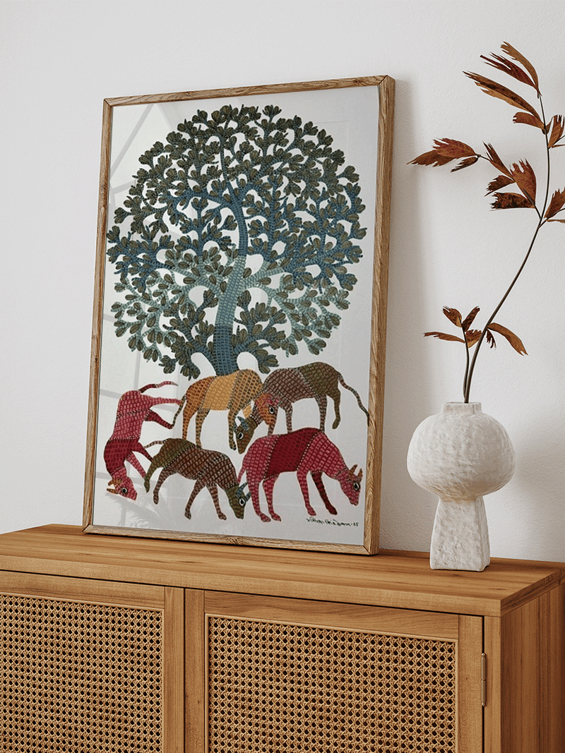 Grazing Wild in Gond by Gareeba Singh Tekam