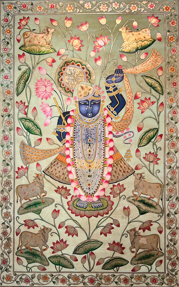 The Serene Devotion: Shrinathji in Pichwai by Naveen Soni