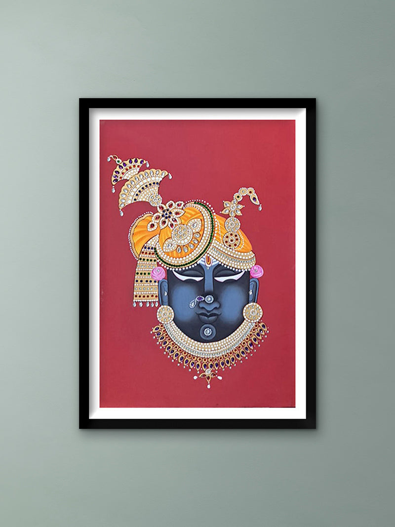 Shop Shrinathji (Orange Turban) in Pichwai by Shehzaad Ali Sherani