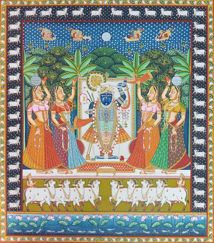 The Divine Glory of Shrinathji: A Pichwai by Dinesh Soni Thumbnail
