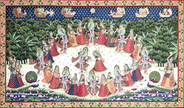 The Dance of the Divine: Raas Leela in Pichwai by Dinesh Soni Thumbnail