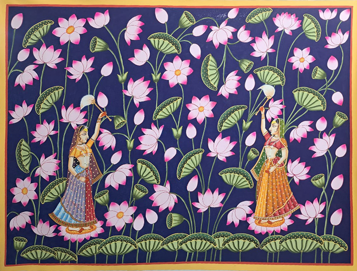 Srinathji And Gopi's in Pichwai by Shehzaad Ali Sherani Thumbnail