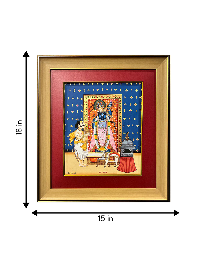 Worshipping Shrinathji In Pichwai by Shehzaad Ali Sherani