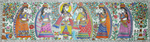 Buy Krishna with Gopis:Madhubani painting by Priti Karn