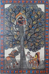 Buy Tree of Spirituality:Madhubani painting by Priti Karn