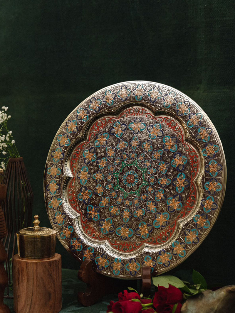 Kaleidoscope of Colors in Marodi Brass Plate