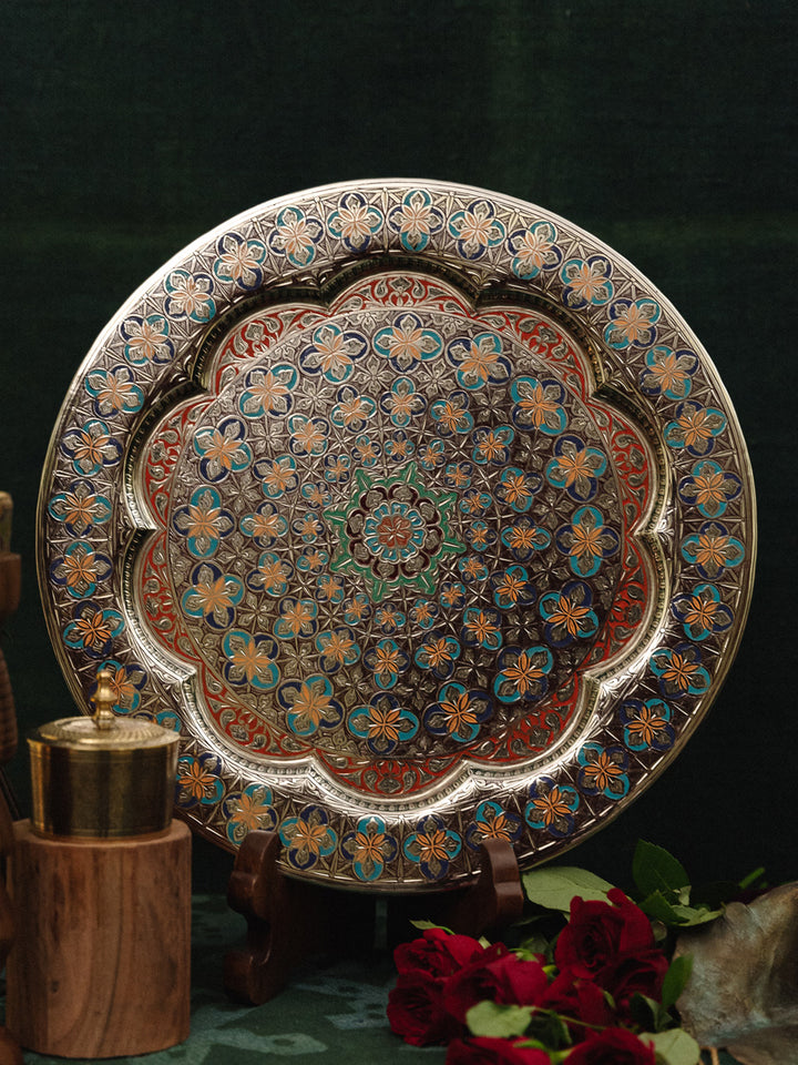 Kaleidoscope of Colors in Marodi Brass Plate Thumbnail
