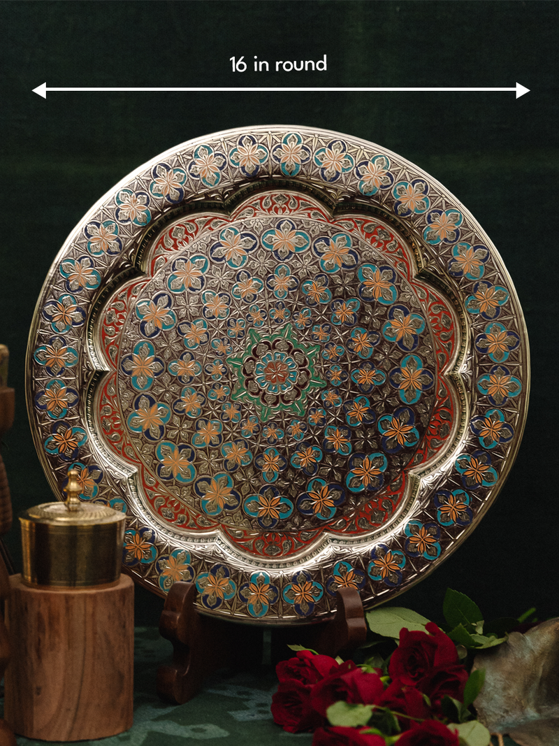 Kaleidoscope of Colors in Marodi Brass Plate