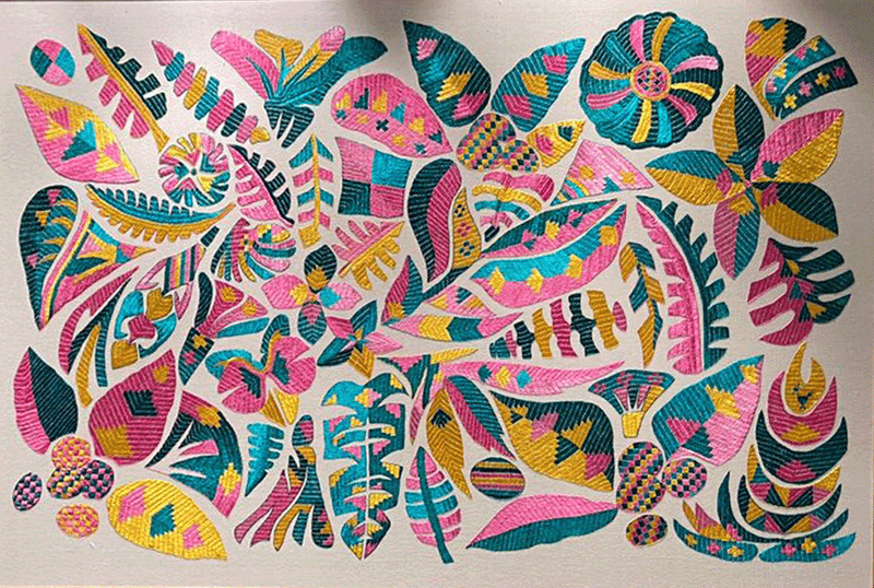 Buy Vibrant Tapestry in Phulkari by Harjeet kaur