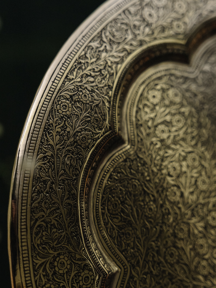 Gleaming Silver of Marodi Brass Plate Thumbnail
