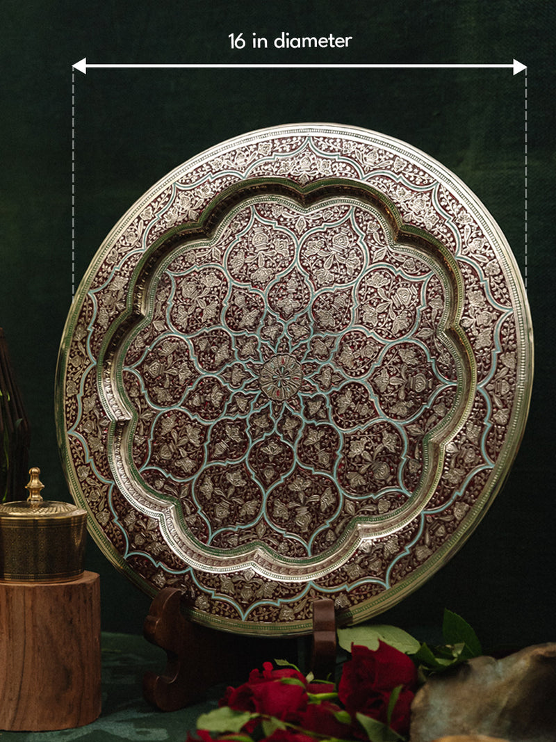 Jaal (Web) of colour in Marodi Brass Plate