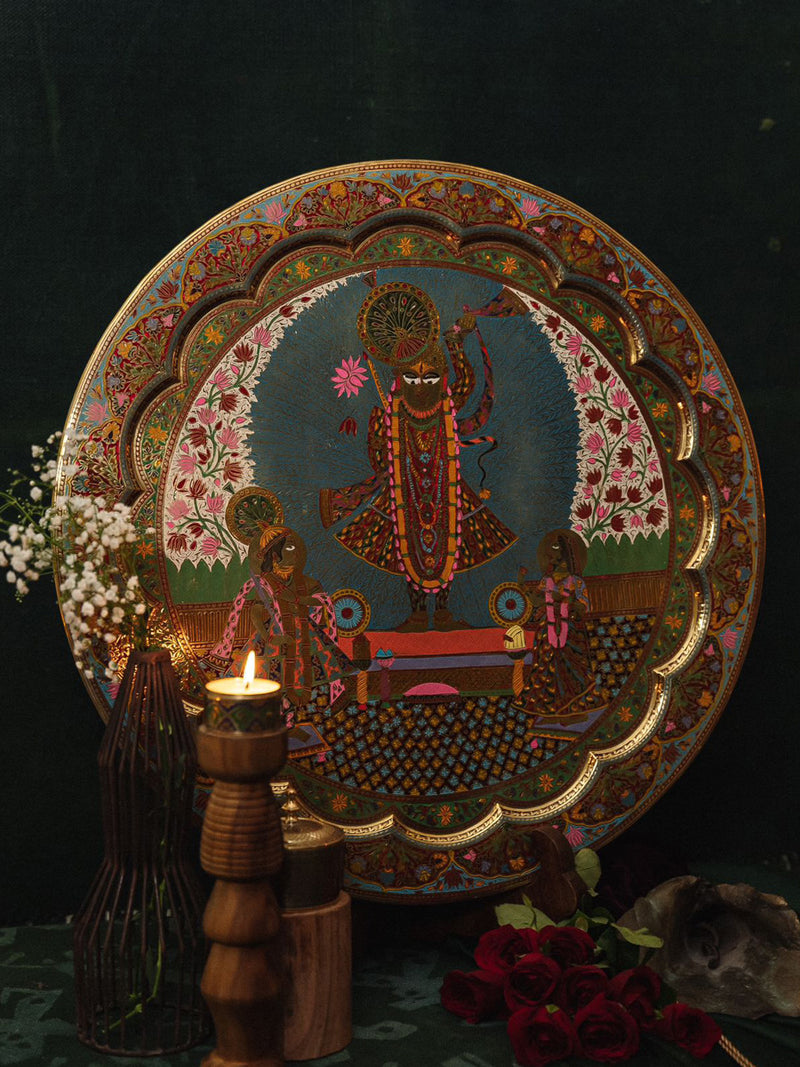 Shrinathji in Marodi Brass Plate