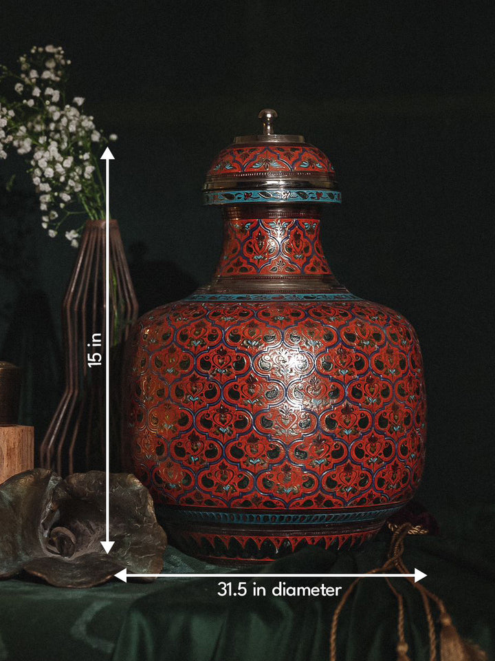 Jaipuri Kalash in Red Marodi Craft Thumbnail