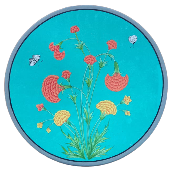 Dalia Blooms and Butterfly Whispers: Kashmiri Paper Mache by Riyaz Khan Thumbnail