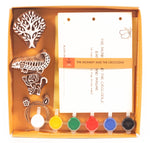POTLI Handmade Wooden Block Print DIY Craft Kit - Panchtantra Story Book -Crocodile and The Monkey ( 5 Years +)