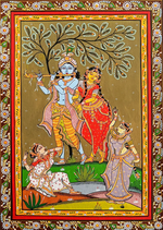 Buy Purusottam Swain's Pattachitra: Radha and Krishna's Moments