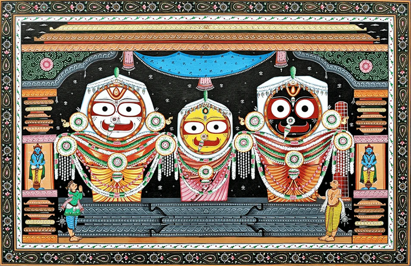 buy Graceful Triad: Pattachitra artwork by Purusottam Swain