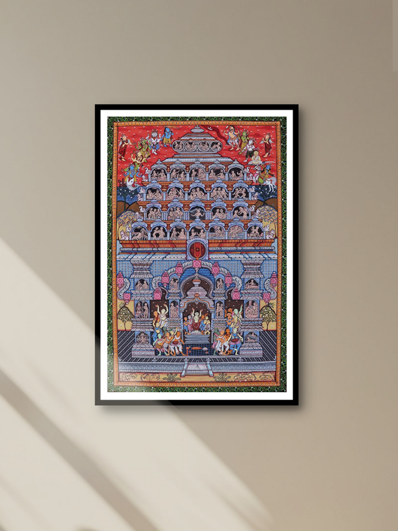 Divine Tapestry: Sri Chaitanya's Life Unfolded in Pattachitra by Purusottam Swain
